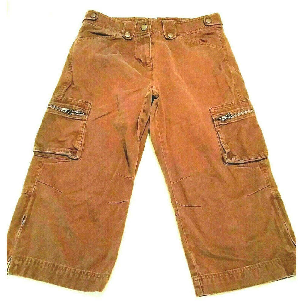 Jones New York  Sport Capri Brown Jeans Size 10 Petites 100% Cotton